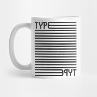 Type Stripes (Black) Mug